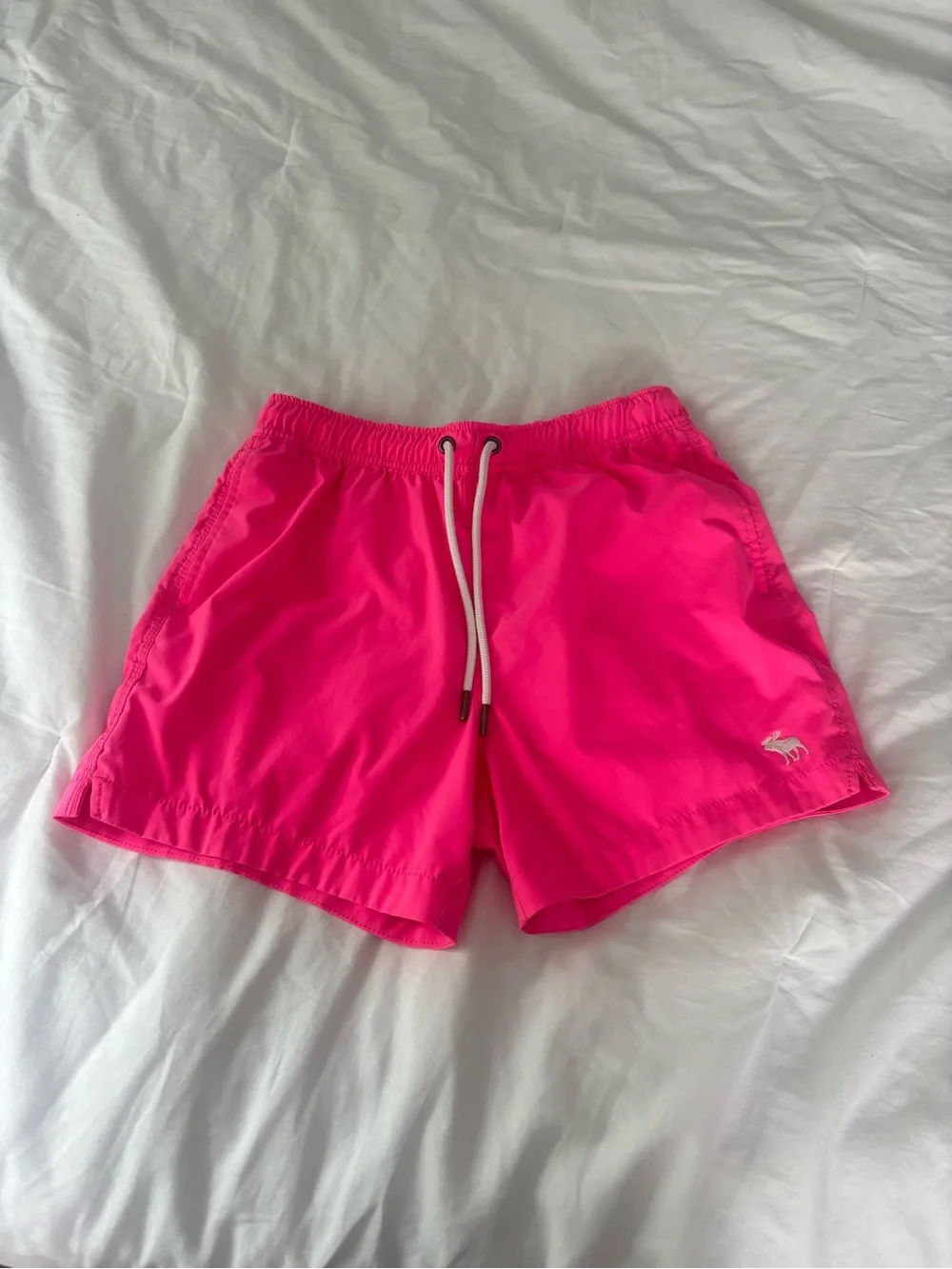 Abercrombie & Fitch Hot Pink Men's Swim Shorts with Drawstring